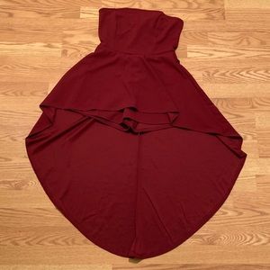NEW! High-Low Burgundy Dress w/ shorts